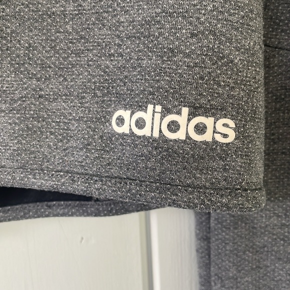 Adidas Women’s Small Gray D2M Full Zip Climalite Track Top Jacket Crop - Picture 4 of 8